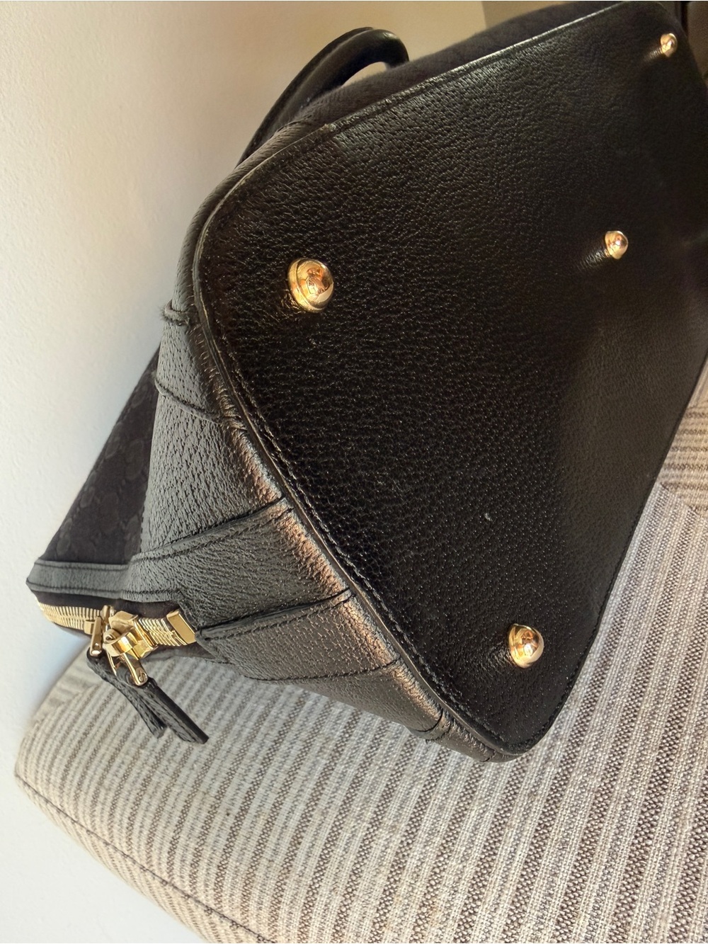 Gucci Black Canvas Leather Tote with COA and dust bag - Picture 5 of 12